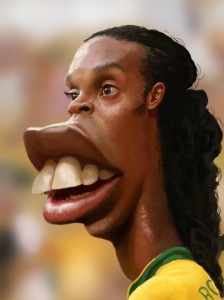 Ronaldinho Gaucho (Foto: Caricatura de Tiago Hoisel)