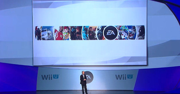 EA Games no palco para apresentar suas novidades para o Wii U (Foto: Reprodução)