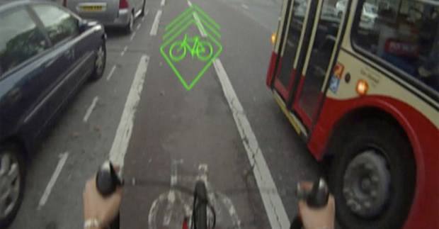 Laser para alertar motoristas da presença de ciclistas (Foto: Divulgação)