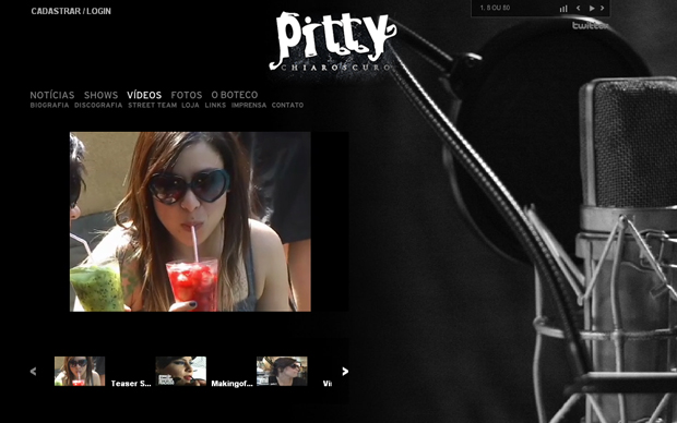 Site oficial da Pitty (Foto: Reprodução)