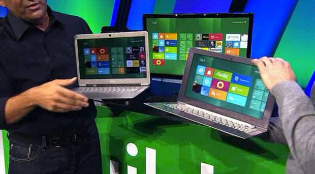 Ultrabooks com Windows 8 apresentados pela Microsoft durante a BUILD Conference (Foto: Reprodução)