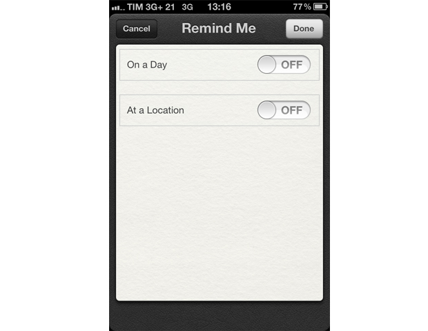 Lembrete por localização no iPhone 4 (Foto: Reprodução/TechTudo)