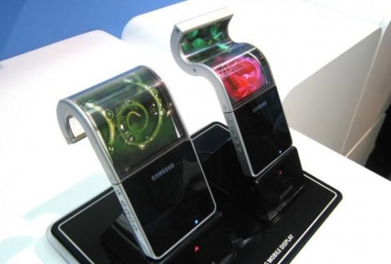Protótipos de tela flexível da Samsung (Foto: Divulgação)