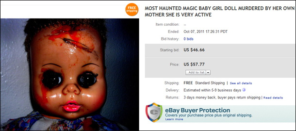 Boneca Reagan no eBay (Foto: Reprodução)