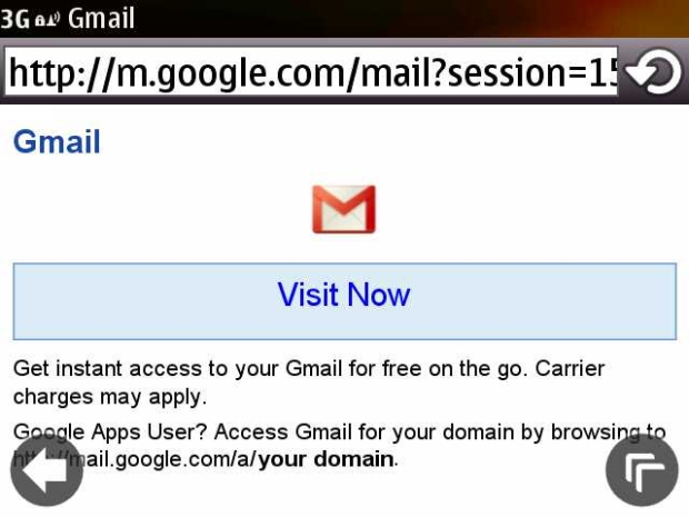 Gmail para Symbian (Foto: Reprodução)