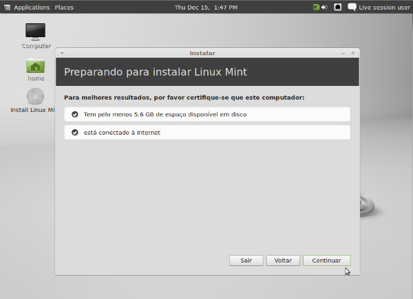 Linux Mint 12 (Foto: Reprodução/Alessandro Iglesias)