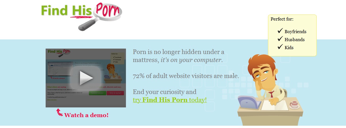 Site promete achar aquivos pornôs em computadores. (Foto: Divulgação)