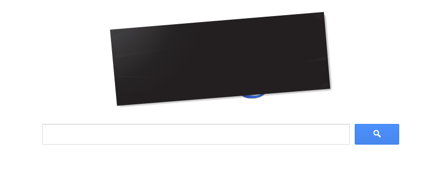 Tarja preta que o Google colocou em portesto contra SOPA (Foto: Reprodução)