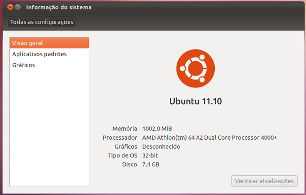 Ubuntu 32 bits (Foto: Reprodução/Helito Bijora)