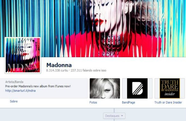 Madonna vai conceder entrevista em streaming no Facebook (Foto: Reprodução)