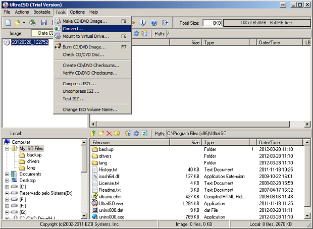 how to convert dmg file to iso using ultraiso