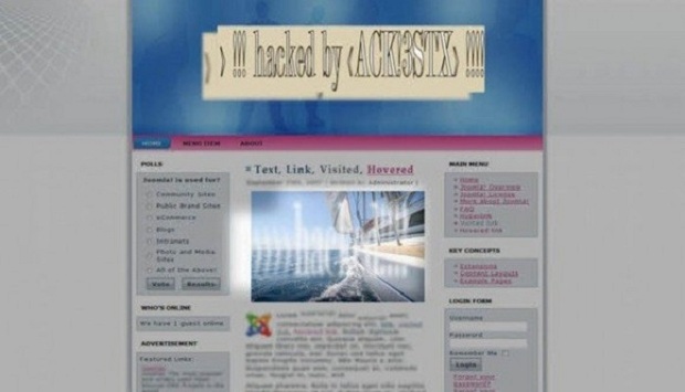 Site hackeado pelo adolescente (Foto: Reprodução/Geek.com)