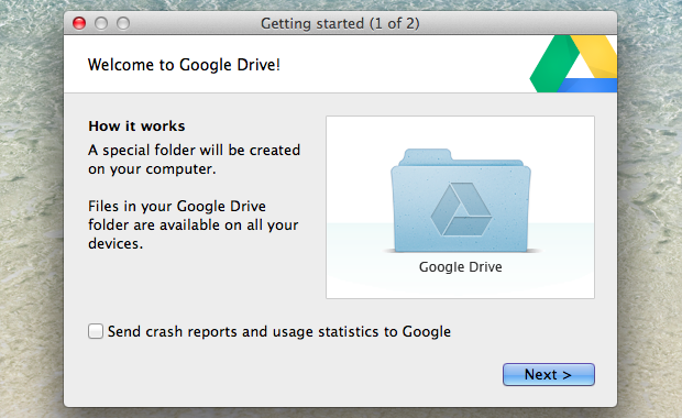 Informação sobre a criação da pasta Google Drive no seu computador (Foto: Reprodução / Pedro Pisa)