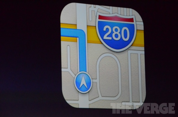 Novo "Mapa" no iOS 6 com integração com o "SIRI" e navegação ponto a ponto (Foto: Reprodução / The Verge)