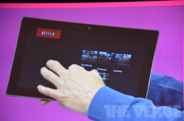 Netflix rodando no tablet Microsoft Surface, com Windows 8 (Foto: Reprodução/The Verge)
