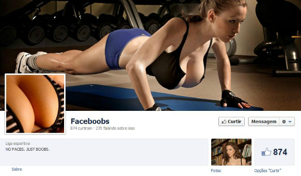 Faceboobs está fazendo sucesso no Facebook (Foto: Reprodução)