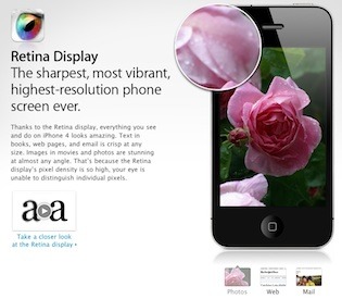 Retina Display da Apple é o que há de mais avançado em telas de smartphones (Foto: Reprodução)