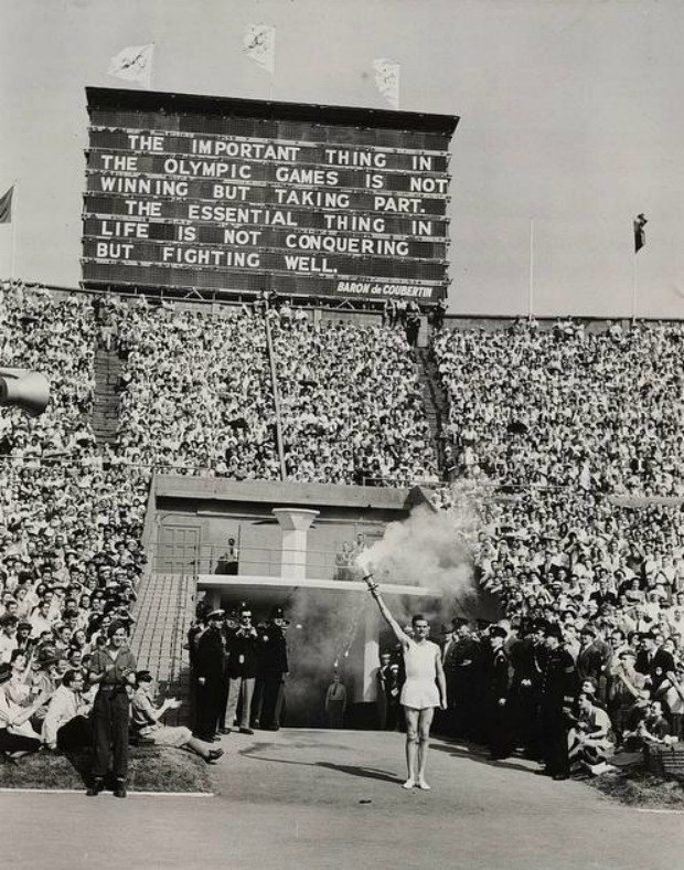 Abertura dos Jogos Olímpicos de 1948 (Foto: Reprodução/ National Media Museum)