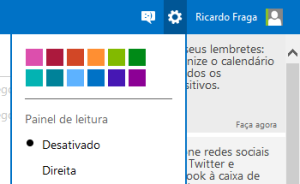 Opções de customização de cores do Outlook.com (Foto: Reprodução/Ricardo Fraga)