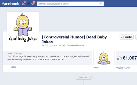 Grupo satiriza mortes de crianças no Facebook (Foto: Reprodução)