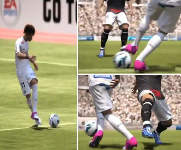 Neymar driblando em FIFA 13 (Foto: Reprodução)