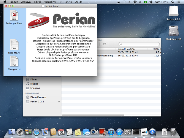 Para instalar o Perian, dê dois cliques em "Perian.prefPane" (Foto: Reprodução/Edivaldo Brito)