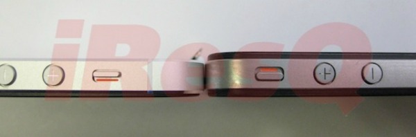 Imagem em close mostra o quanto o iPhone 5 é mais fino (Foto: Reprodução)