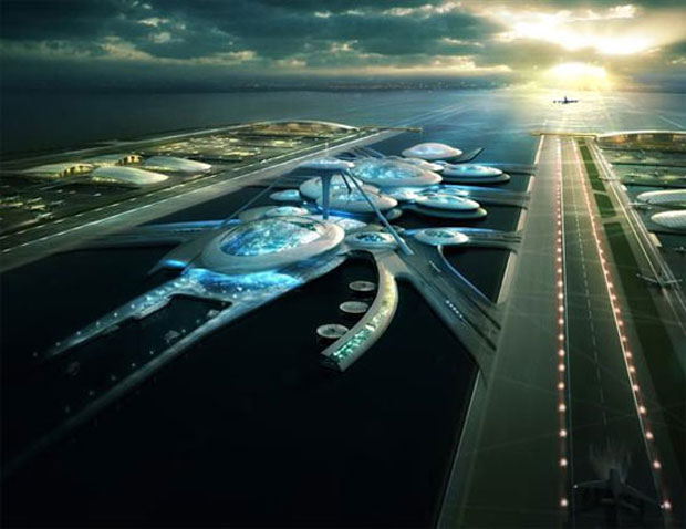 Projeto bilionário seria uma opção para resolver as limitações do antigo aeroporto londrino (Foto: Divulgação)
