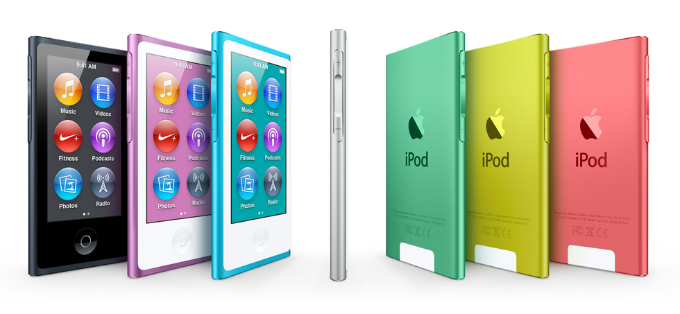 iPod nano tem novo visual e cores (Foto: Divulgação)