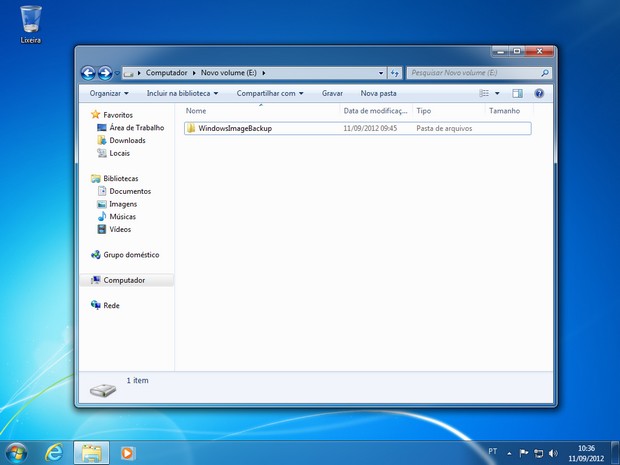 Imagem do Windows 7 - Pasta com Imagem