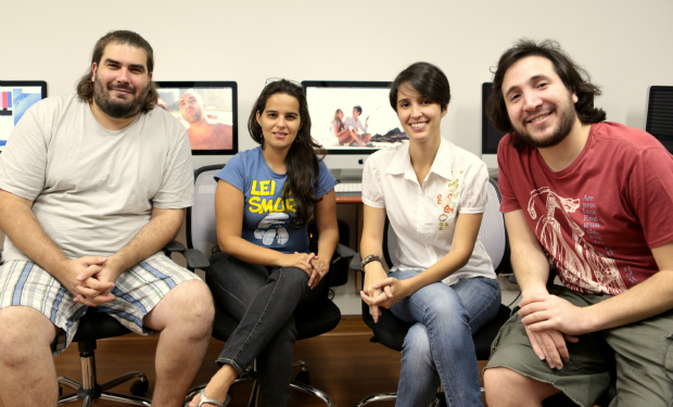 Da esquerda para direita: Lucas Saldanha Werneck, Thaissa Castelo Branco, Mariana Jannuzzi  e Marcelo Feijó (Foto: Makulelê Produções)
