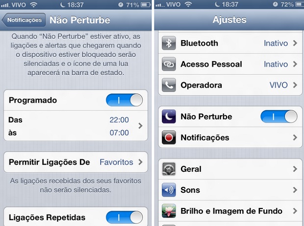 Não Perturbe é um novo recurso do iOS 6 (Foto: Reprodução)