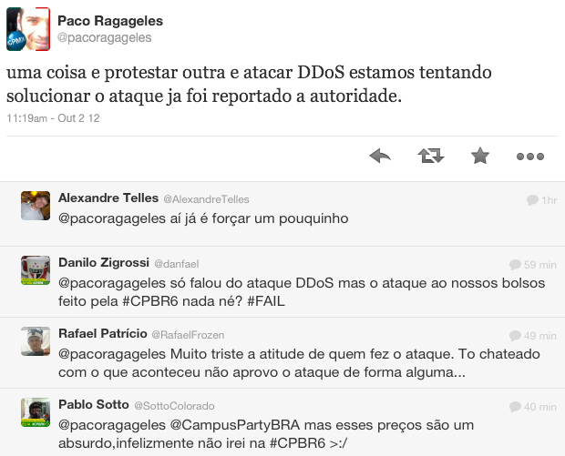Paco Ragageles lamenta o ataque em seu perfil no Twitter (Foto: Reprodução/Twitter)