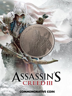 Assassin's Creed 3 ganhará rara moeda comemorativa em seu lançamento (Foto: Game Podunk) (Foto: Assassin's Creed 3 ganhará rara moeda comemorativa em seu lançamento (Foto: Game Podunk))