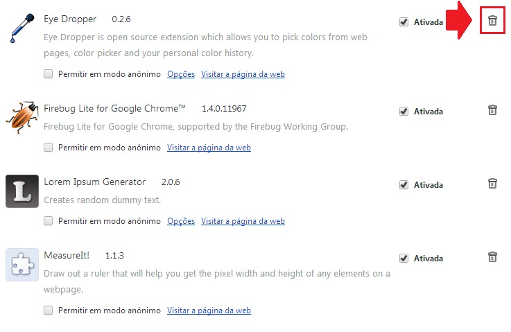 Removendo a extensão do Google Chrome (Foto: Reprodução/João Júnior)
