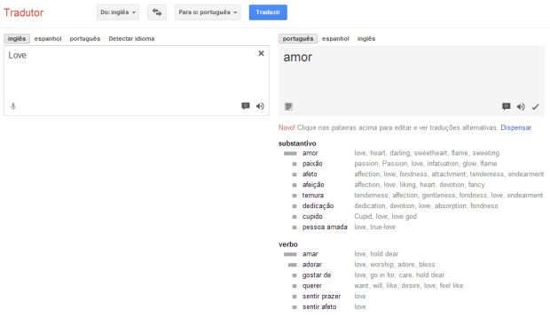 Google Tradutor ganha tradução reversa e agrupamento de sinônimos (Foto: Reprodução/Ricardo Fraga)