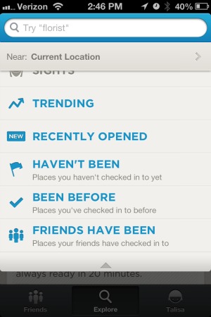 Foursquare agora tem aba com locais abertos recentemente (Foto: Divulgação)