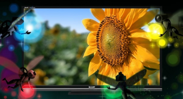 Nova televisão da Sharp é ultrafina e com resolução 4K (Foto: Divulgação)