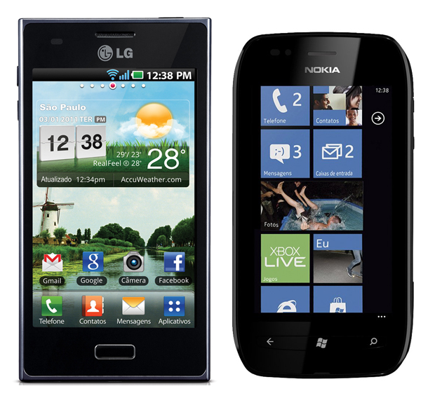 LG Optimus L5 e Nokia Lumia 720: os mais baratos (Foto: Divulgação)