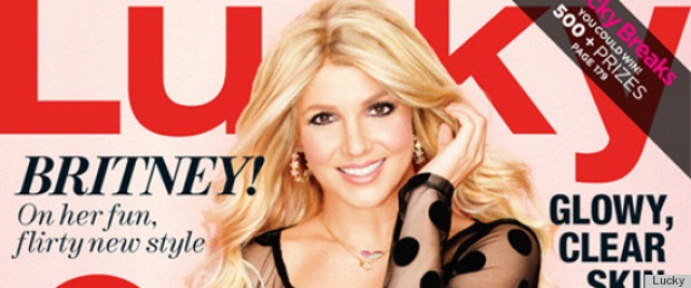 Capa da revista "Lucky" com Britney irreconhecível (Foto: Reprodução)