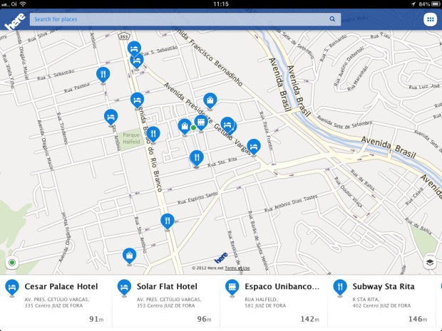 Heres Maps foi lançado para concorrer com o Apple Maps (Foto: Reprodução/Ricardo Fraga)
