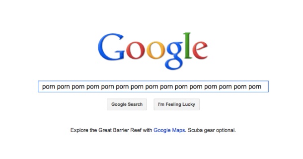 Página de buscas do Google bloqueia conteúdo adulto (Foto: Reprodução/CNET)