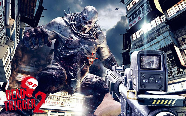 Monstro gigante de Dead Trigger 2 é abatido com armamento pesado (Foto: Droid Gamers)