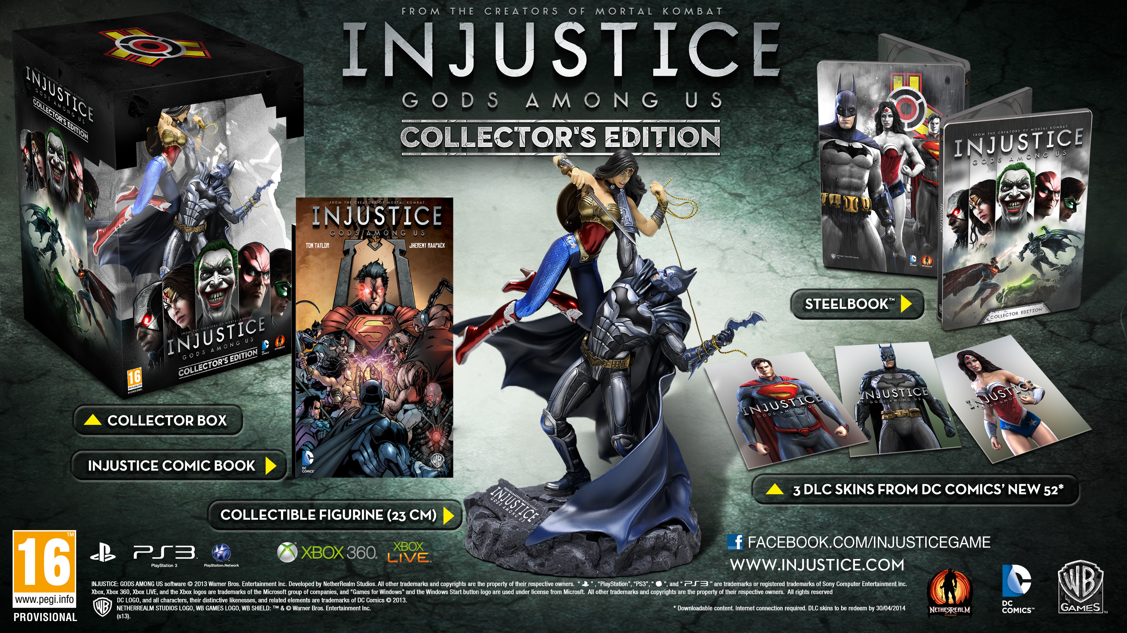A Collector's Edition de Injustice, com sua bela estatueta (Foto: Divulgação)