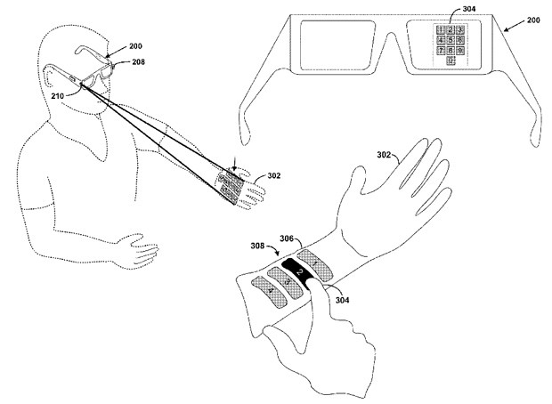 Patente do Project Glass, o óculos do Google, pode ter tecnologia de projeção de imagens (Foto: Reprodução/Engadget)