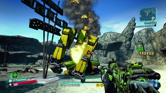 Armas verdes em Borderlands 2 (Foto: Playstation Blast)