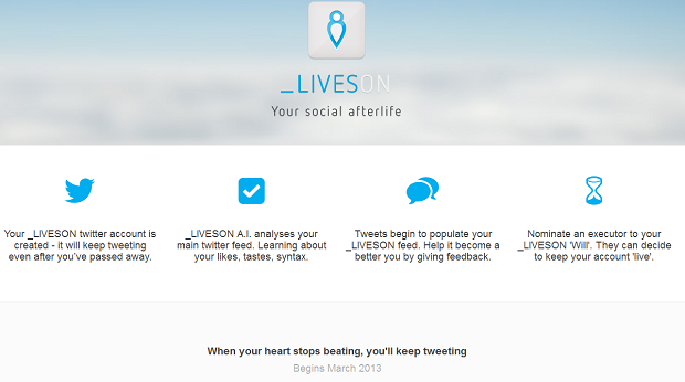 LivesOn promete manter sua vida social online, depois da vida (Foto: Divulgação)