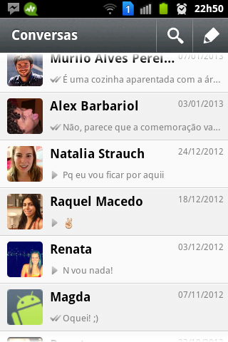 O Whatsapp permite a separação dos contatos em grupos (Foto: Reprodução/ Daniel Ribeiro)