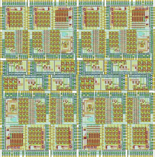 Imagem de um circuito integrado ampliada 2400 vezes, evolução graças a nanotecnologia (Foto: Divulgação)