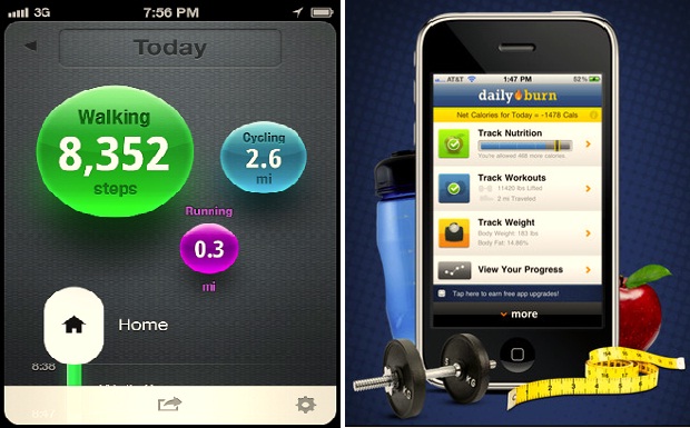 ProtoGeo Moves e DailyBurn Tracker para iPhone (Foto: Reprodução)